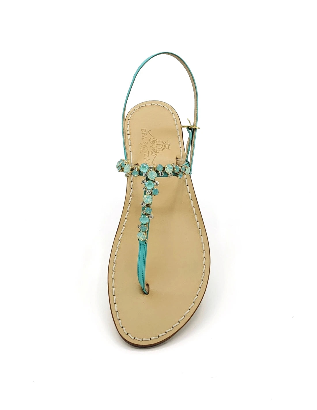 Capri Paradise Aqua Green Jewel Sandals – Dea Sandals